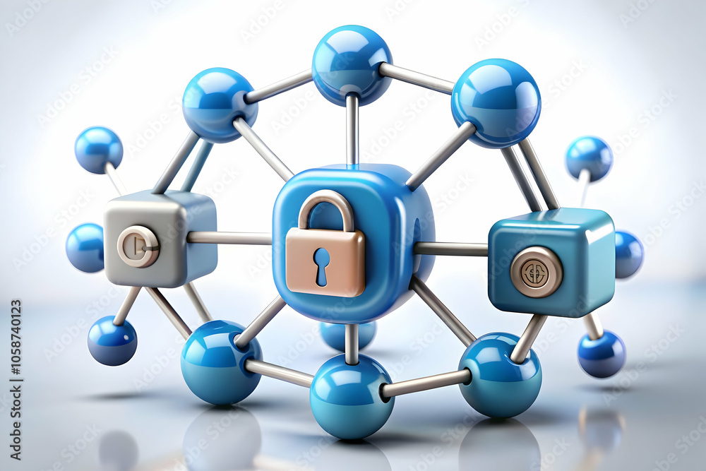 Bokeh Digital Art Cybersecurity Networks Blurred Nodes Connections Network Intelligence Copy Space Photo Stock Concept Design Bokeh Digital Art Cybersecurity Networks Blurred Nodes Connections Network Intelligence Copy Space Photo Stock Concept Design