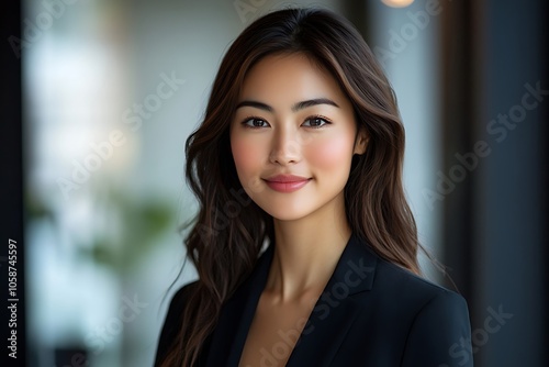 Confident Woman in Black Blazer - Professional Portrait