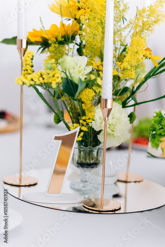 Obraz na płótnie wedding table setting w salonie