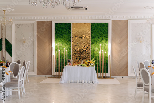 Obraz na płótnie wedding reception room w salonie