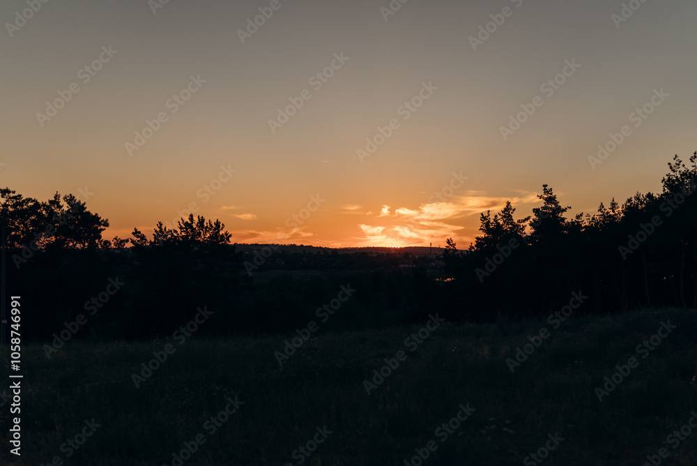 sunset in the mountains
