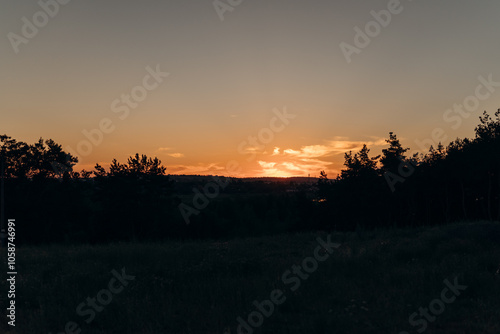 sunset in the mountains