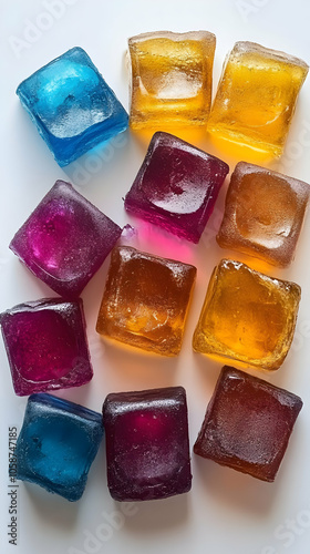 Colorful, Abstract, and Translucent Jelly Candies Photo