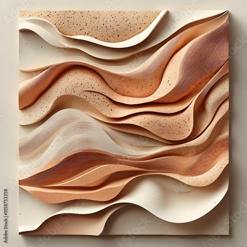 Mesmerizing Abstract Landscape of Organic Sand Dunes and Curves