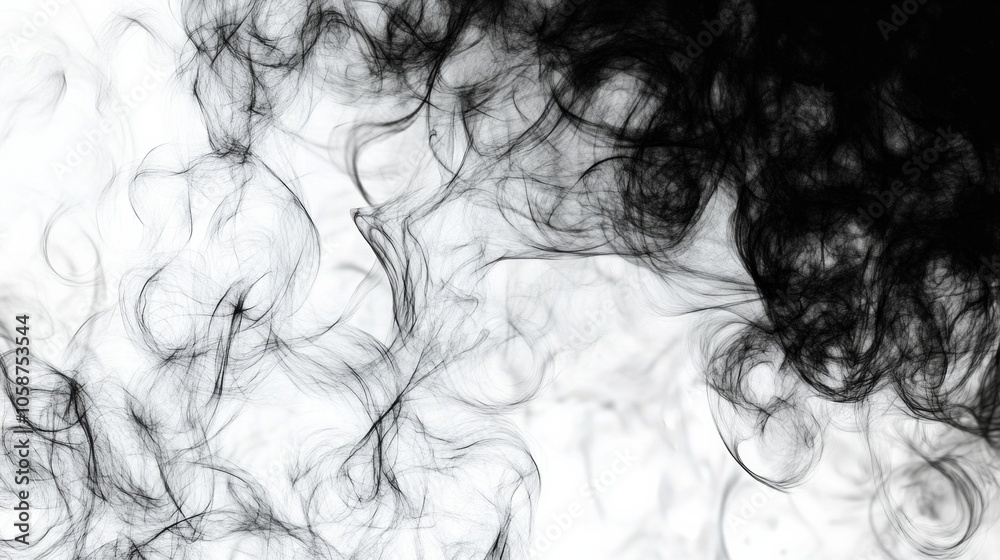 A black and white photo of smoke A black and white photo of smoke