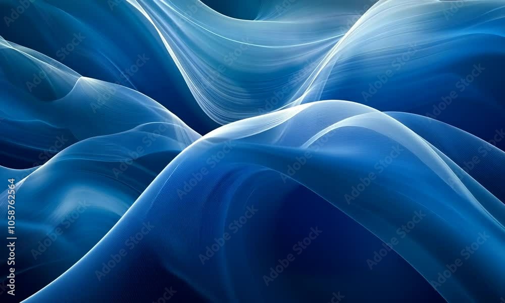 Abstract blue wave background