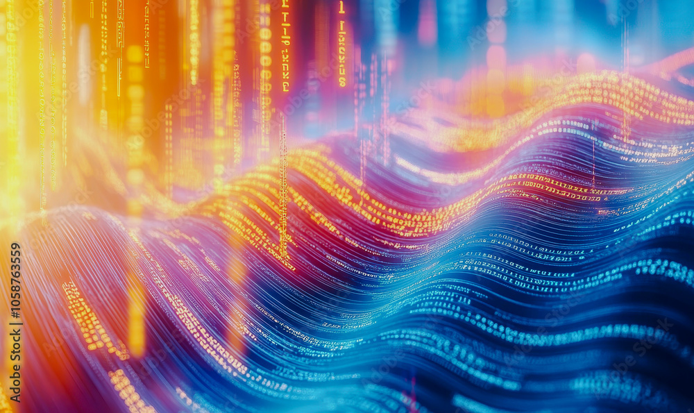 This abstract scene features vibrant, flowing lines symbolizing energy and movement. Bright colors create a dynamic and futuristic atmosphere ideal for digital projects. This abstract scene features vibrant, flowing lines symbolizing energy and movement. Bright colors create a dynamic and futuristic atmosphere ideal for digital projects.