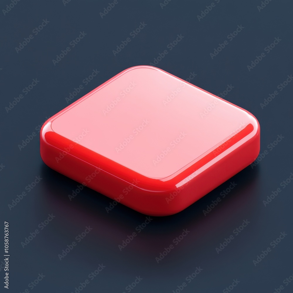 Vibrant Red Geometric Shape: A Minimalist Icon Vibrant Red Geometric Shape: A Minimalist Icon