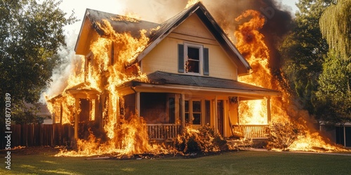 Obraz na płótnie Tenant insurance for residential properties provides coverage for a home, ensuring protection. It includes fire insurance and aligns with real estate loans and agreements. w salonie
