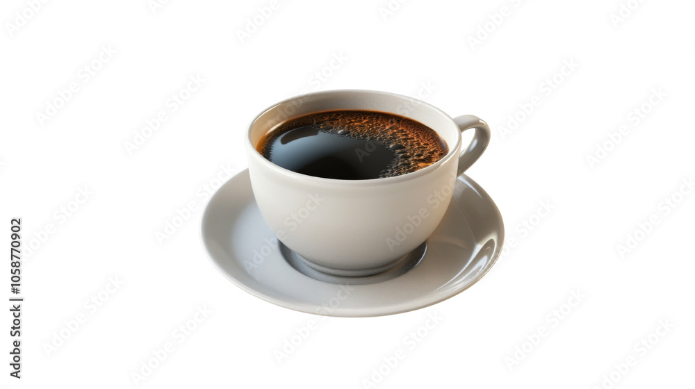 White cup with coffee, transparent background PNG White cup with coffee, transparent background PNG