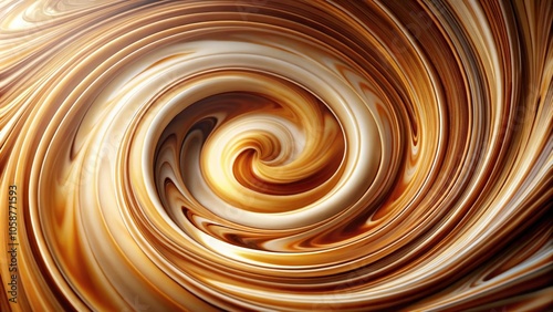 swirling coffee creamer abstract background