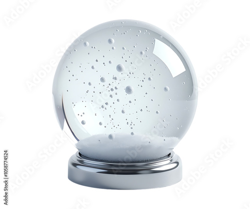 glass crystal ball , transparent background