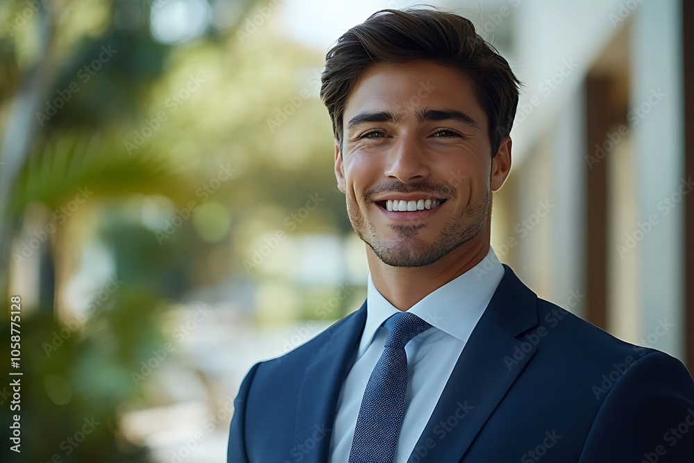 Positive Corporate Headshot of a Driven Man in a Suit Positive Corporate Headshot of a Driven Man in a Suit