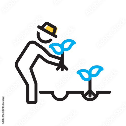 Vector multicolor icon for Cultivation