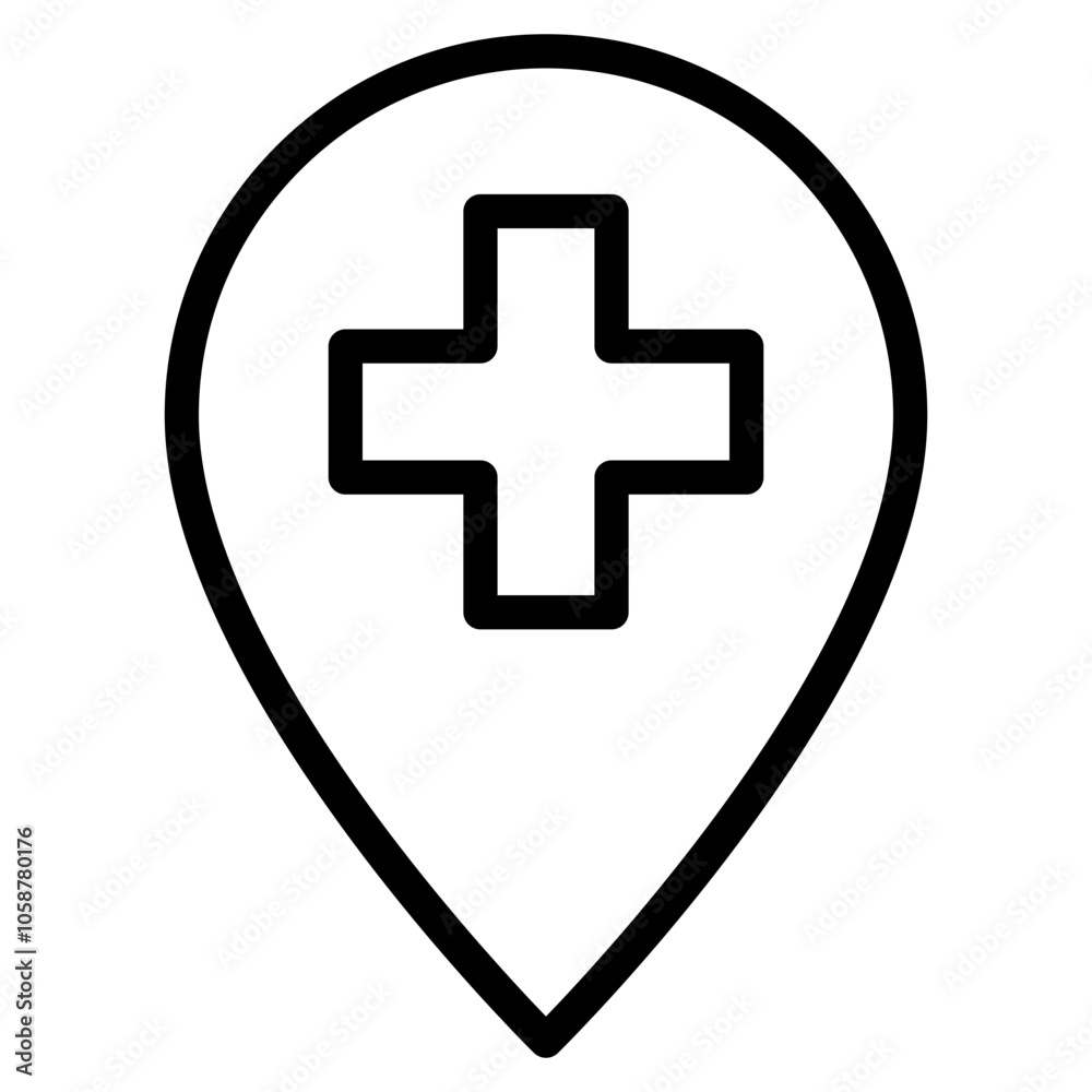 Fototapeta premium medical location icon
