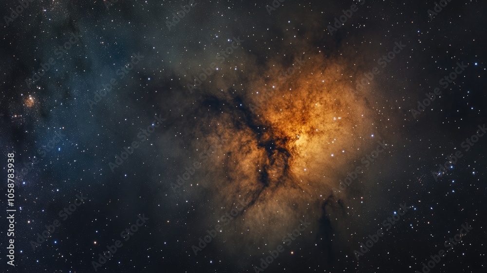 Nebula in deep space captured in astrophotography showcasing a starry sky with visible constellations Nebula in deep space captured in astrophotography showcasing a starry sky with visible constellations