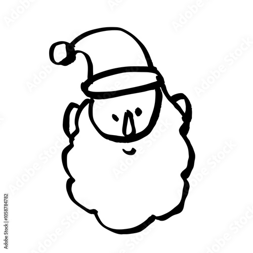 シンプルなクリスマス素材（サンタ）