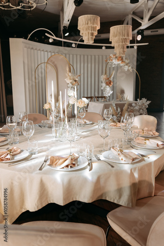 Obraz na płótnie table setting w salonie