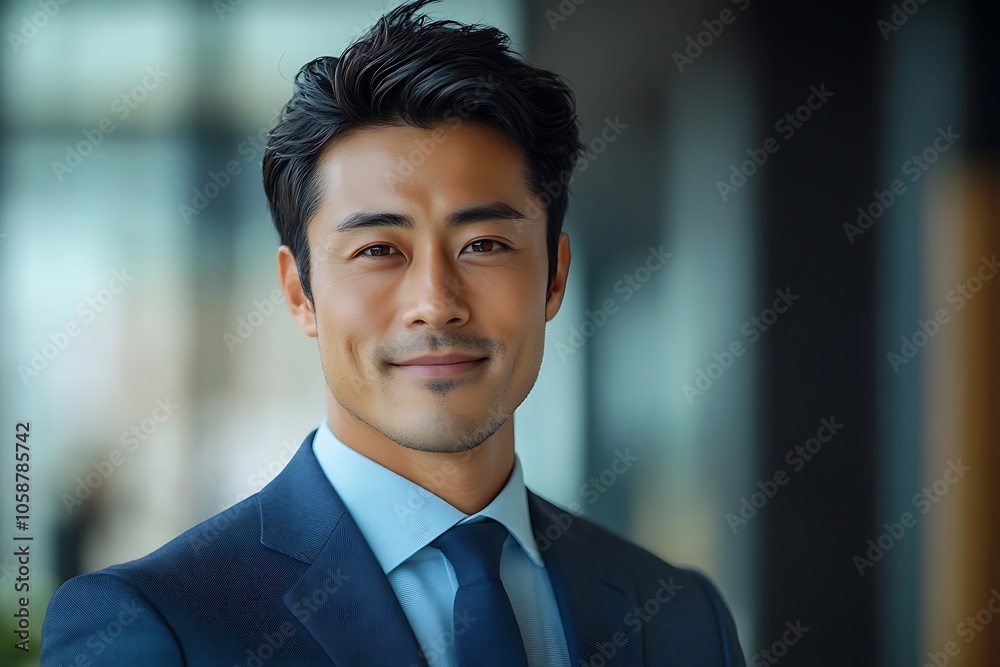 Smiling Asian Businessman in Suit - Professional Headshot Smiling Asian Businessman in Suit - Professional Headshot