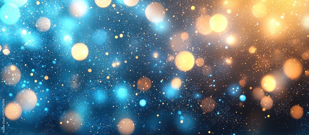 Abstract Round Bokeh Or Glitter Lights On Blue Background Circles And Defocused Particles Abstract Round Bokeh Or Glitter Lights On Blue Background Circles And Defocused Particles