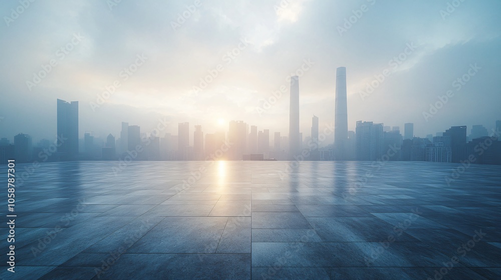 Urban Center in Manhattan and Dubai Featuring Pathways, Parking, and Road for Automotive Advertising Urban Center in Manhattan and Dubai Featuring Pathways, Parking, and Road for Automotive Advertising