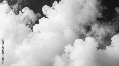 Monochrome background featuring aerosol smoke