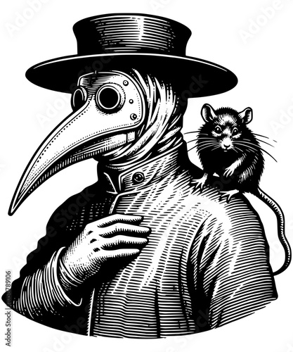 Plague Doctor with Rat