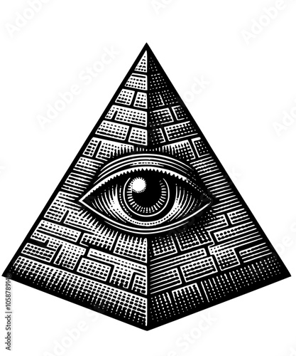 Mystic pyramid with eye