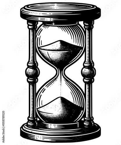 hourglass isolated on white