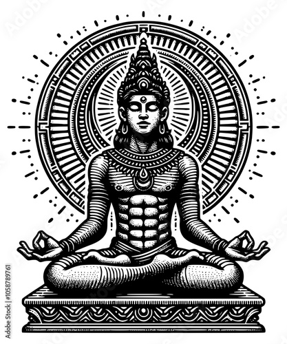 buddha statue in lotus