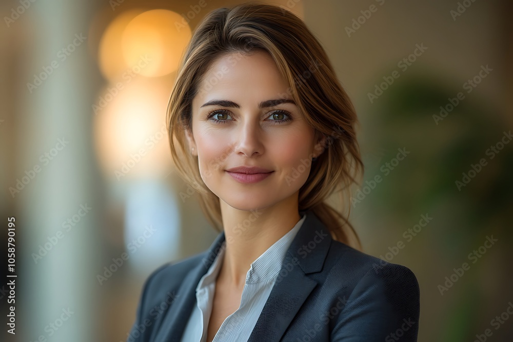 Professional Businesswoman Portrait in Office Setting Professional Businesswoman Portrait in Office Setting