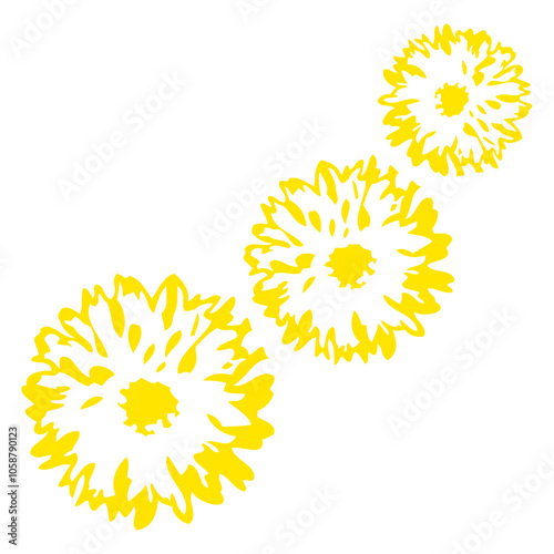 Many Pretty Daisy Flowers Decorative Flower Design Plant Gardening Gardener Garden Green Thumb Hobby Nature Lover Floral Botany Growth Organic Life Botanical T-Shirt Sticker Print Illustration