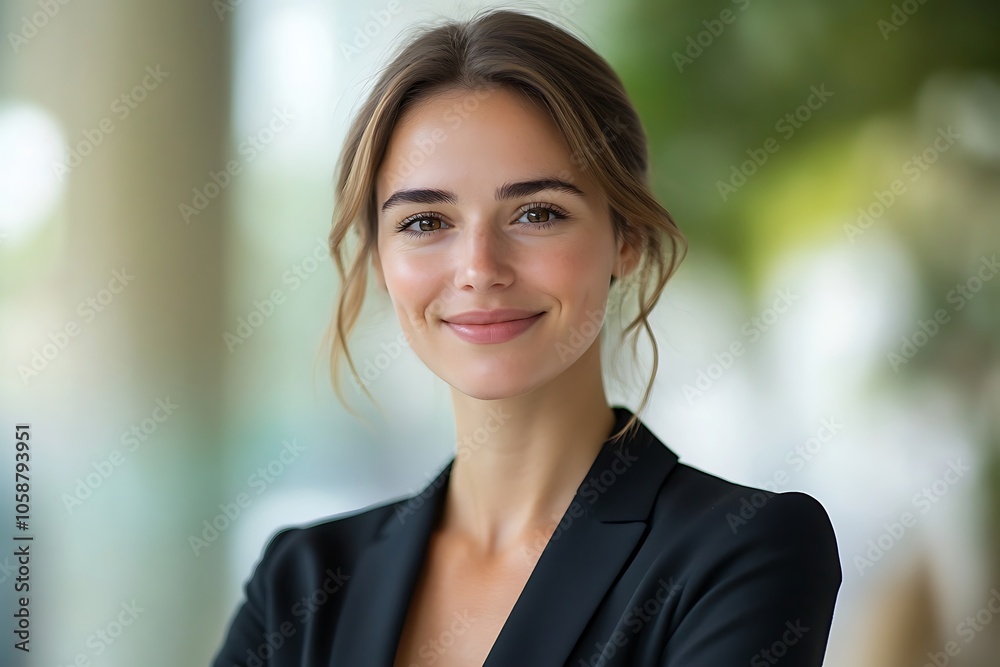 Professional Woman in Black Blazer with Confident Smile1 Professional Woman in Black Blazer with Confident Smile1