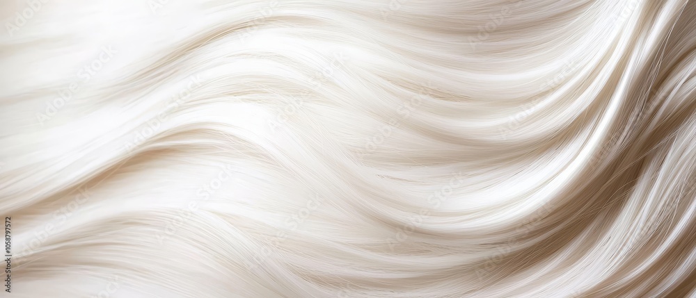 A close-up of wavy, curved hair stacked on a white background A close-up of wavy, curved hair stacked on a white background