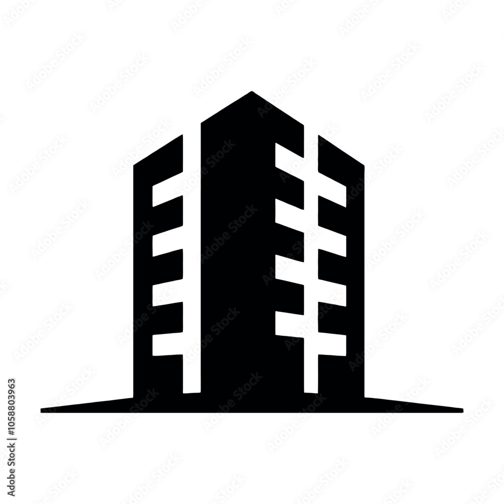 a building logo vector silhouette, a modern shape building logo concept a building logo vector silhouette, a modern shape building logo concept