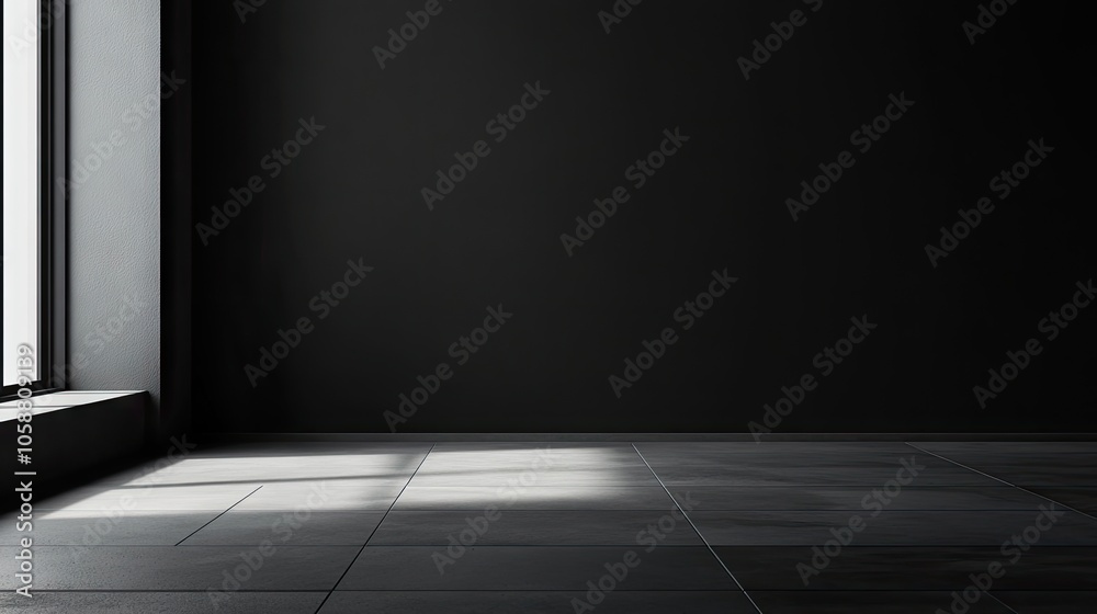 Interior mock-up of a bedroom highlighting a striking black wall, enhancing the modern aesthetic. The bedroom mock-up offers ample copy space for design and decor ideas. Interior mock-up of a bedroom highlighting a striking black wall, enhancing the modern aesthetic. The bedroom mock-up offers ample copy space for design and decor ideas.