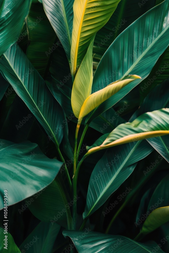 Fototapeta premium A close-up view of a plant with bright green leaves, ideal for use in illustrations or presentations about nature and the outdoors