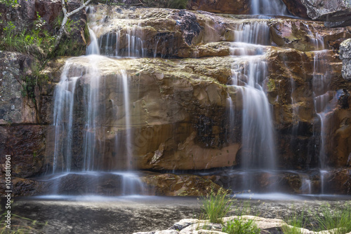 cachoeira na cidade de Alto Paraiso de Goiás, região da Chapada dos Veadeiros, Estado de Goiás, Brasil photo