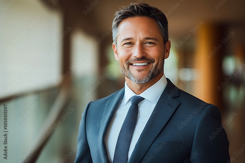 Smiling Businessman in Suit - Confident and Successful Headshot Smiling Businessman in Suit - Confident and Successful Headshot