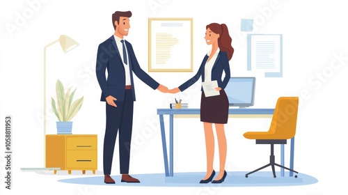 A manager encouraging an employee to take time off, promoting a healthy work-life balance