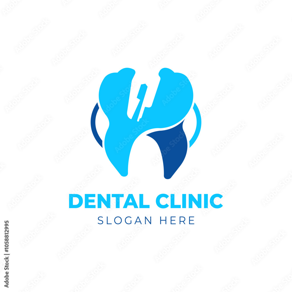Dental clinic logo with tooth extraction tool sign creative design Dental clinic logo with tooth extraction tool sign creative design
