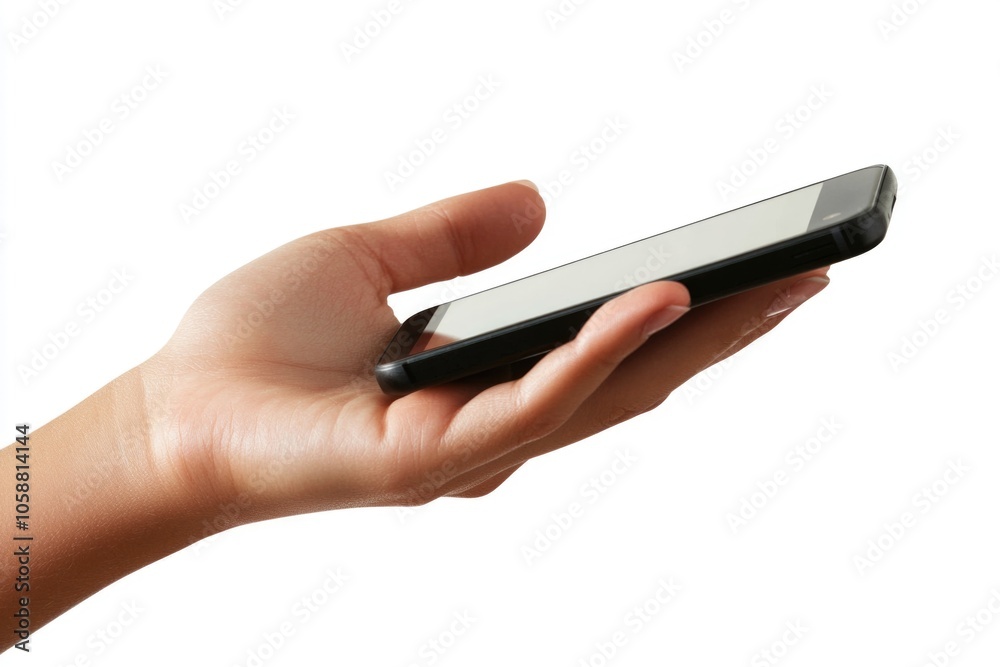 A person holding a smartphone in their hand A person holding a smartphone in their hand