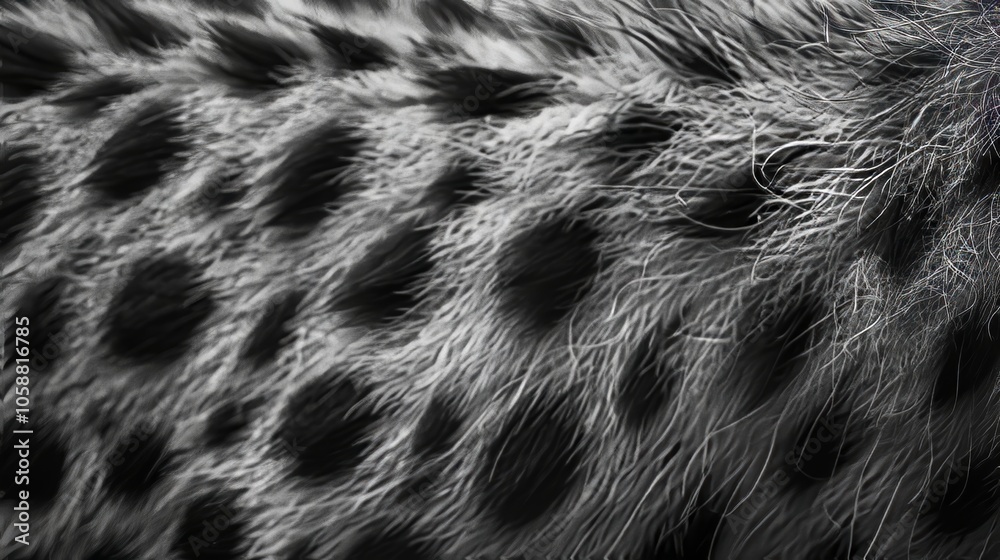 A detailed close-up of leopard fur showcasing beautiful dark spots against a lighter background, highlighting the animal's unique and exotic patterns. A detailed close-up of leopard fur showcasing beautiful dark spots against a lighter background, highlighting the animal's unique and exotic patterns.