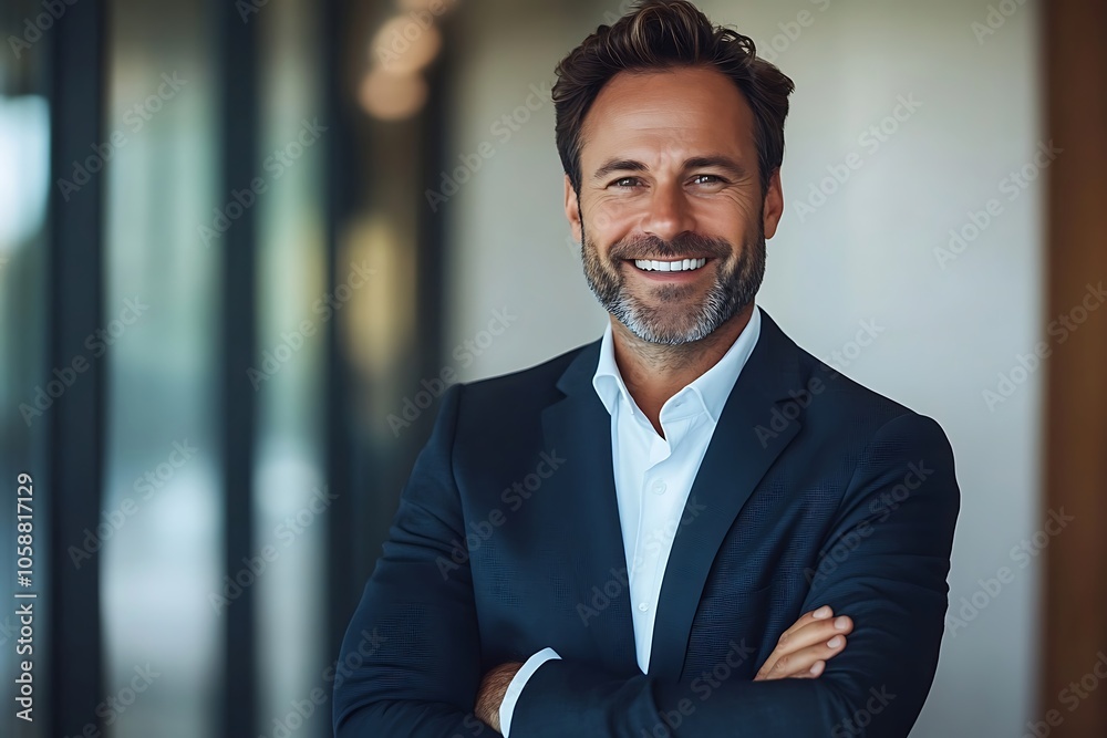 Smiling Businessman in Suit, Professional Headshot Portrait Smiling Businessman in Suit, Professional Headshot Portrait