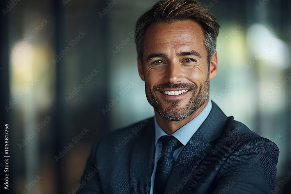 Smiling Businessman in Tie - Friendly and Approachable Headshot Portrait Smiling Businessman in Tie - Friendly and Approachable Headshot Portrait