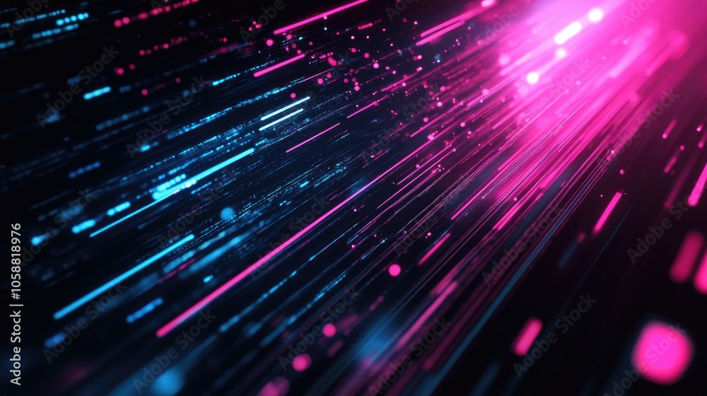 Dark abstract background featuring neon lines creating an immersive technological wallpaper design Dark abstract background featuring neon lines creating an immersive technological wallpaper design