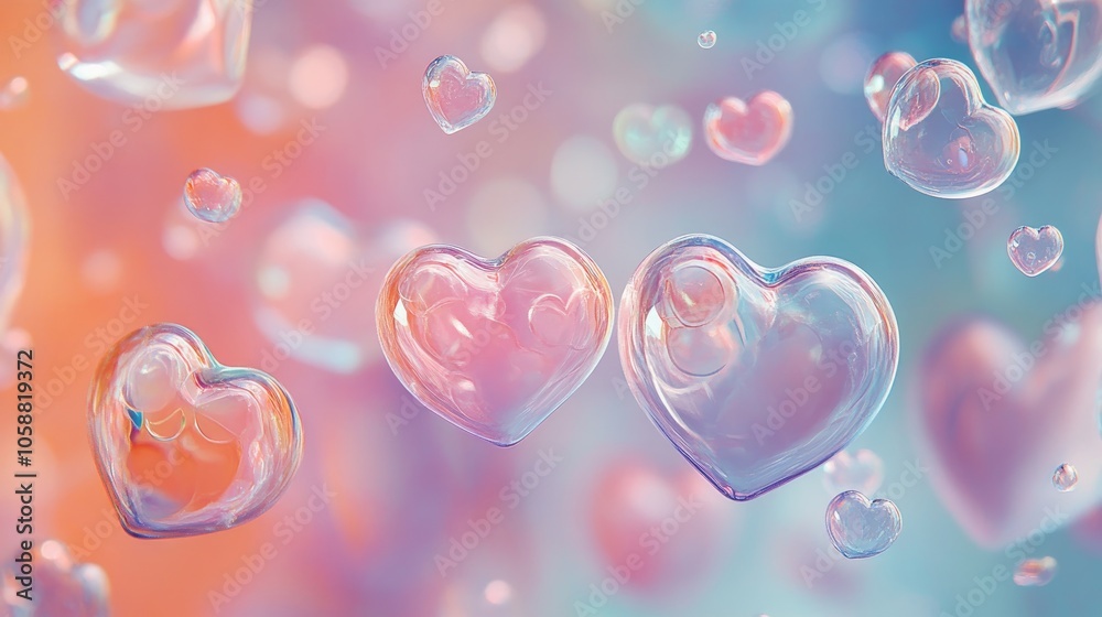 Abstract card design featuring bubble hearts for Valentine s Day Abstract card design featuring bubble hearts for Valentine s Day
