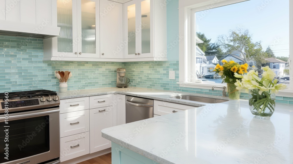 Fototapeta premium cabinets remodeled kitchen