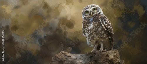 Spotted Owlet A Small Uncredited Owl With A Round Head And A Short Tail Often Active At Dawn Or Dusk photo