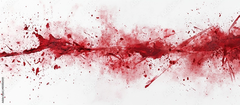 Smeared Blood On White Background Smeared Blood On White Background